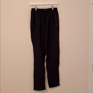 Black silky joggers
